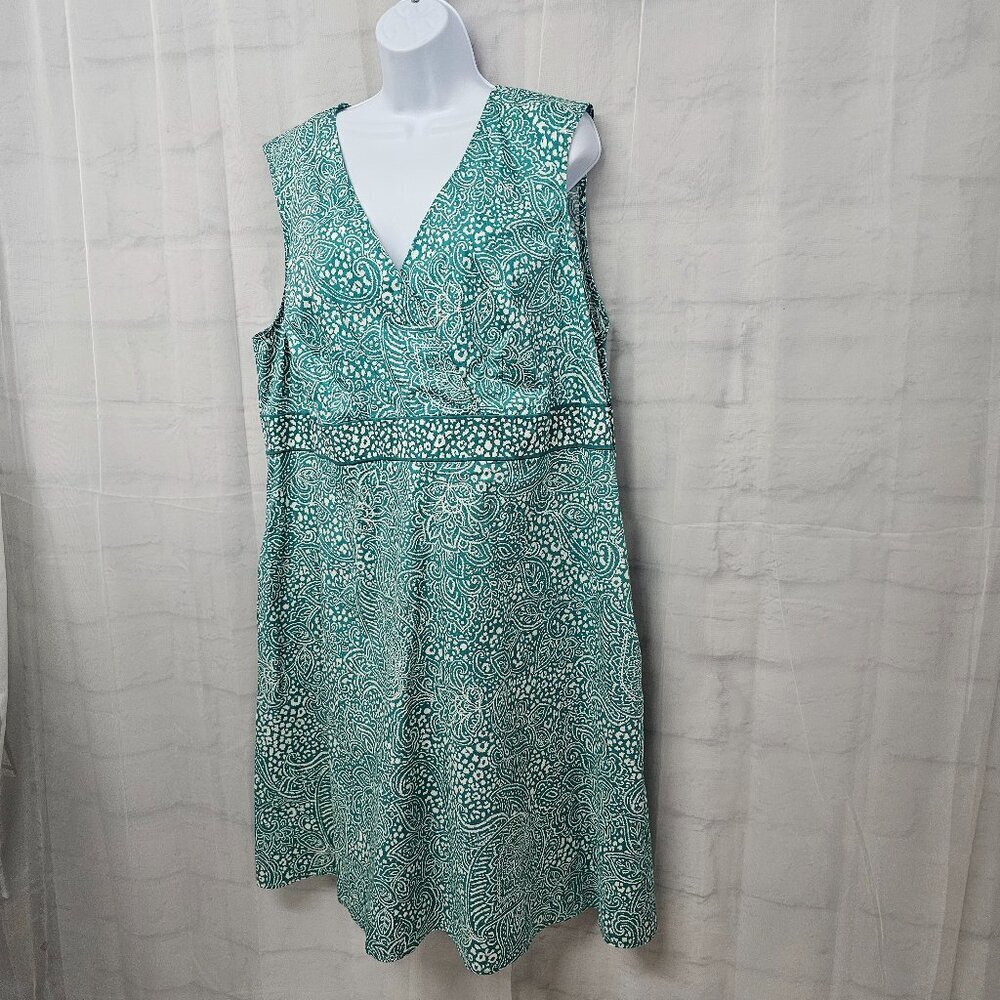 Croft & Barrow Dress Green Sleeveless Floral Boho Cottage 3X - Picture 5 of 14